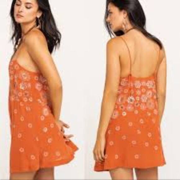 FREE PEOPLE AZEALIA EMBELLISHED SLIP WOMEN MINI DRESS XS BRAND NEW WITH TAGS